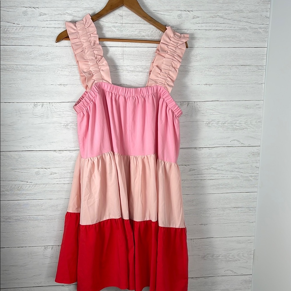 ENTRO Colorful Tiered Dress - Picture 4 of 4